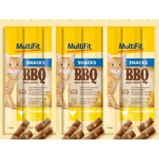MultiFit BBQ Meat Sticks 7x8x5g Hähnchen
