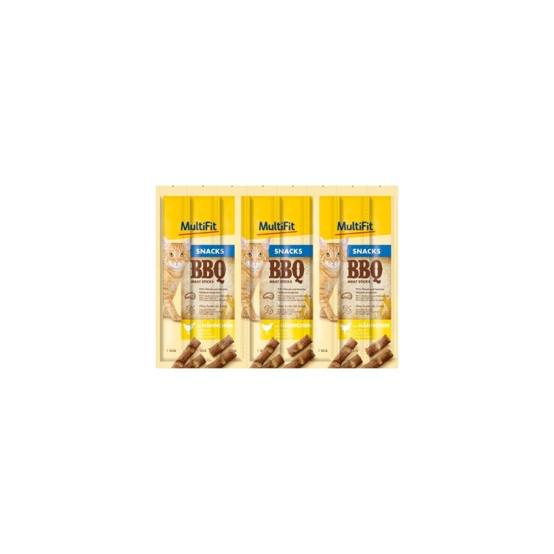 MultiFit BBQ Meat Sticks 7x8x5g Hähnchen