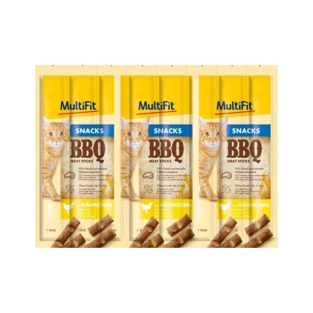 MultiFit BBQ Meat Sticks 7x8x5g Hähnchen