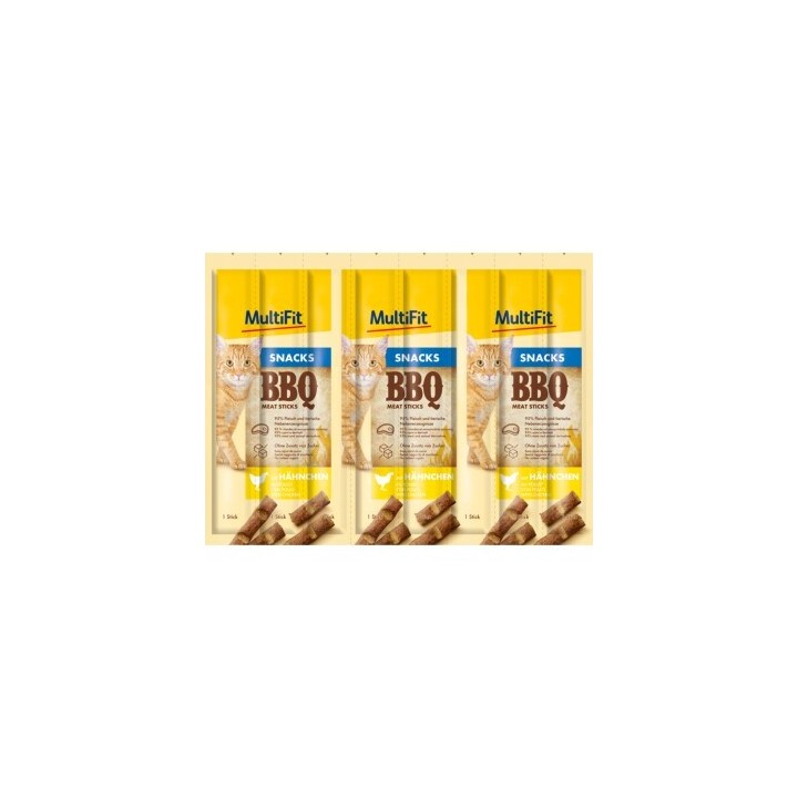 MultiFit BBQ Meat Sticks 7x8x5g Hähnchen
