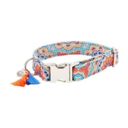 PELLINA Halsband Hund Hippie Blue silber L