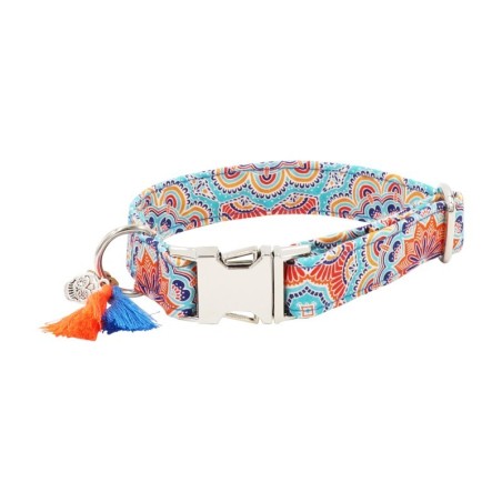 PELLINA Halsband Hund Hippie Blue silber L
