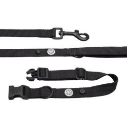 Barkalot Hundehalsband-Auslaufset schwarz L