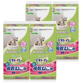 Deo Toilet 1-Wochen-Tuch für mehrere Katzen 8 Tücher x 4 Stück desodorierend/antibakteriell