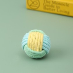 Interaktives Baumwollseilspielzeug, Ball für Katzen, Zubehör, Haustierspielzeug, Baumwollball, Kauball aus Baumwollseil, Knot