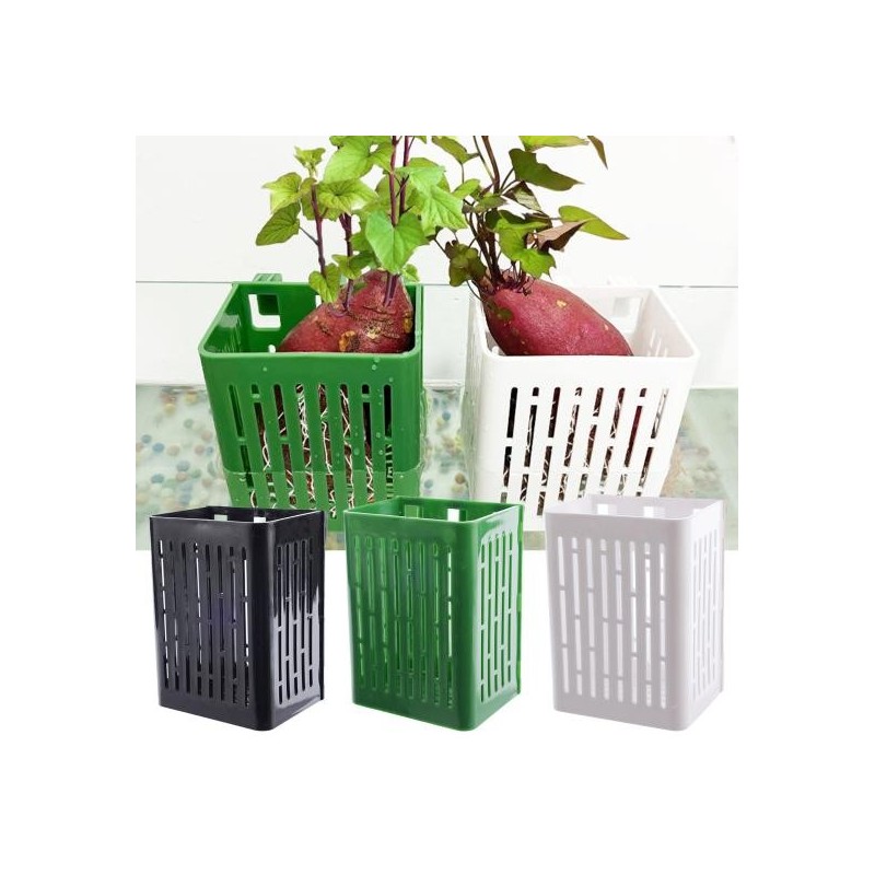 1/2/3/5/10 Stück Aquarium-Pflanzenhalter, Hängetopf für Aquarien, mit Haken, Kunststoff-Wasserpflanzenbecher für Aquascape-De