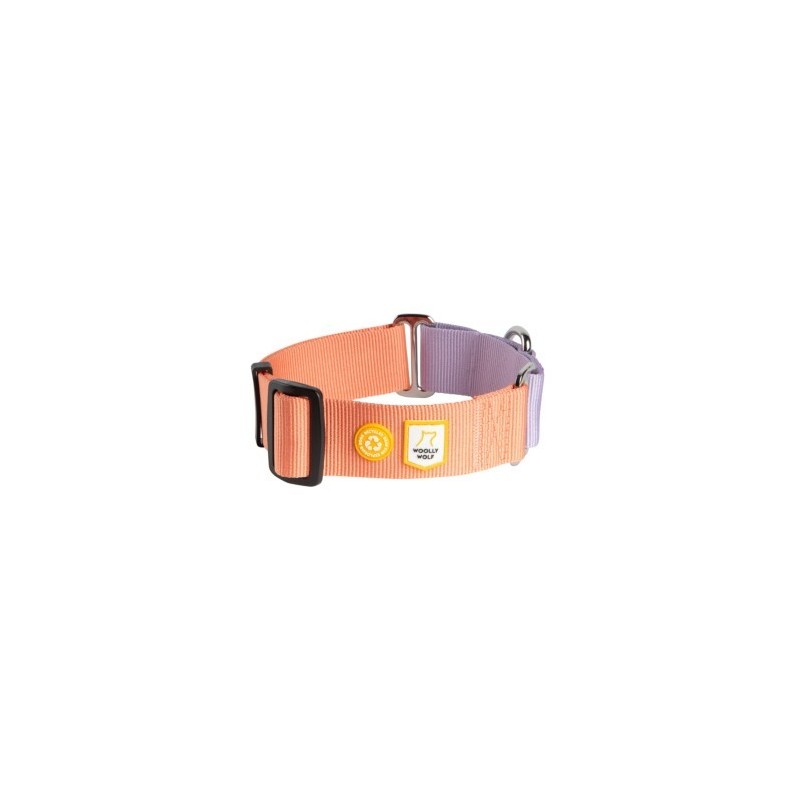 Woolly Wolf Halsband Color Block Martingale Salmon Pink Mix L