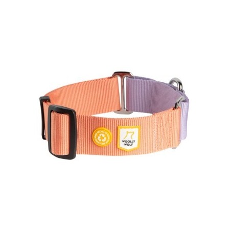 Woolly Wolf Halsband Color Block Martingale Salmon Pink Mix L