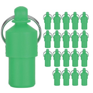 20 Stück AntiLost Pet Tag Hund Katze ID Name Adresse Etikett Lagerung Barrel Tube Kragen Anhänger(Grün )