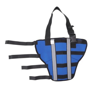 Sprunggelenkorthese für das rechte Hinterbein des Hundes. Die Hinterbeinorthese des Hundes verhindert Verletzungen und bietet