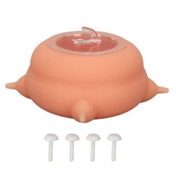 Welpen Milch Feeder Schüssel 200ml Simulation Welpen Pflege Station Nippel Feeder mit Saugnäpfen für