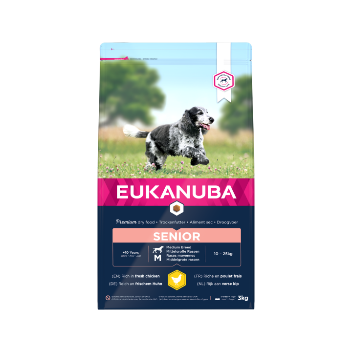 Eukanuba Caring Senior Medium Breed Hundefutter - 3 kg