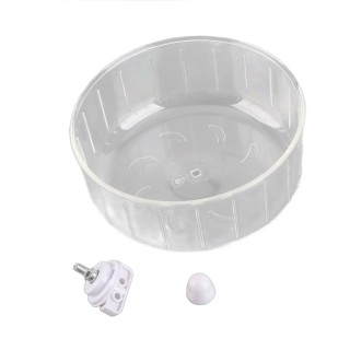 Hamsterrad, 6,7 Zoll, geräuschlos, transparent, Hamster-Laufrad, Spielzeug für kleine Haustiere, Golden Bear