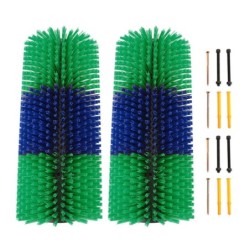 2 stücke Vieh Scratch Pinsel Volle Massage Lindern Juckreiz Tier Zurück Kratzen Pinsel für Pferd grün