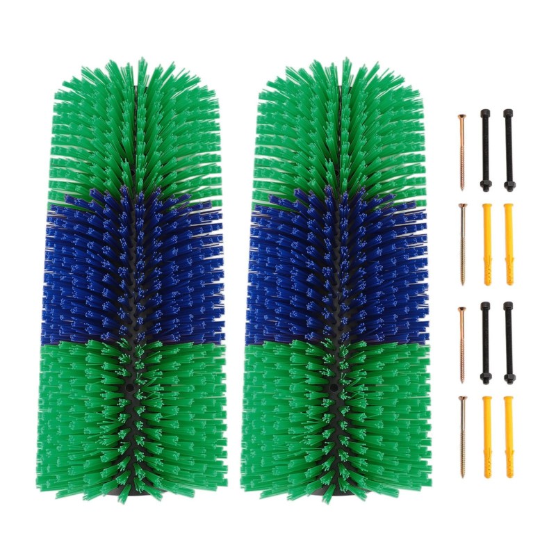 2 stücke Vieh Scratch Pinsel Volle Massage Lindern Juckreiz Tier Zurück Kratzen Pinsel für Pferd grün