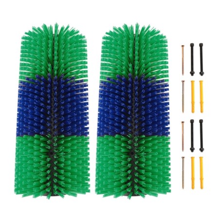2 stücke Vieh Scratch Pinsel Volle Massage Lindern Juckreiz Tier Zurück Kratzen Pinsel für Pferd grün
