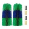 2 stücke Vieh Scratch Pinsel Volle Massage Lindern Juckreiz Tier Zurück Kratzen Pinsel für Pferd grün