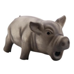 Süßes Schwein Grunzen Squeak Latex Haustier Kauspielzeug für Hundewelpen(Schwarz)