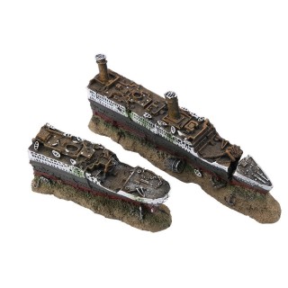 Titanic Lost Wrecked Boat Ship Aquarium Dekoration Ornament Wrack Ornamente