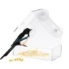 Vogelfutterspender aus klarem Glasfenster, Vogelfutterspender aus klarem Acrylglasfenster