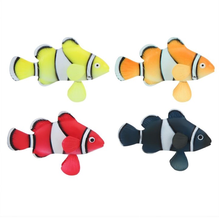Silikon Bionic Luminous Clownfische Fische schwimmen Dekoration für Aquarium Aquarium