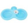 Haustier Katze Hund Welpen Doppel Schüssel Hängen Lebensmittel Wasser Feeder Für Kiste Käfig Kleine (blau) blau