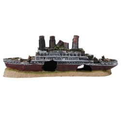 Titanic - verlorenes Schiffswrack - Aquarium-Dekoration - Wrack-Ornamente weiß