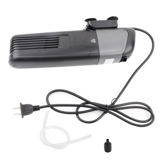 Aquariumfilter, UV-Sterilisatorlampe, Sauerstoffpumpe, Wasseraufbereitung für Aquarien, 220?240V(EUP?02) schwarz