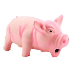 Süßes Schwein Grunzen Squeak Latex Haustier Kauspielzeug für Hundewelpen(Rosa)