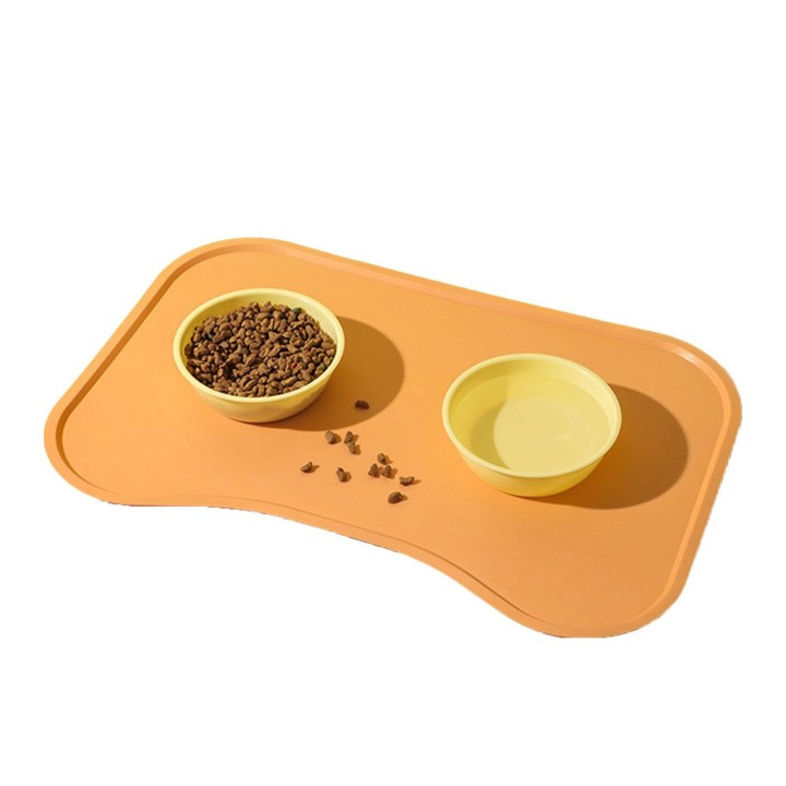 Haustier-Futtermatte, wasserdicht, rutschfest, Silikon, Hundefuttermatte, Katzentischset für Fußböden
