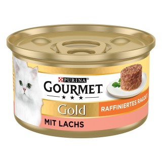 Gourmet Gold Raffiniertes Ragout 12 x 85 g - Lachs