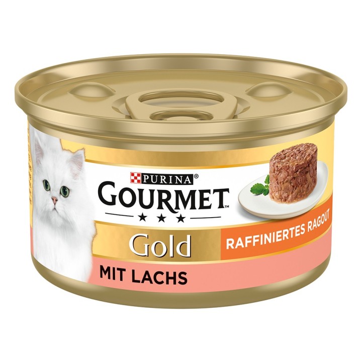 Gourmet Gold Raffiniertes Ragout 12 x 85 g - Lachs