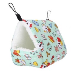 Grüner Winterhamster, warme Hängematte, hängendes Bett, Haus, Nest für kleine Haustiere, Eichhörnchen, Zuckergleiter S weiß