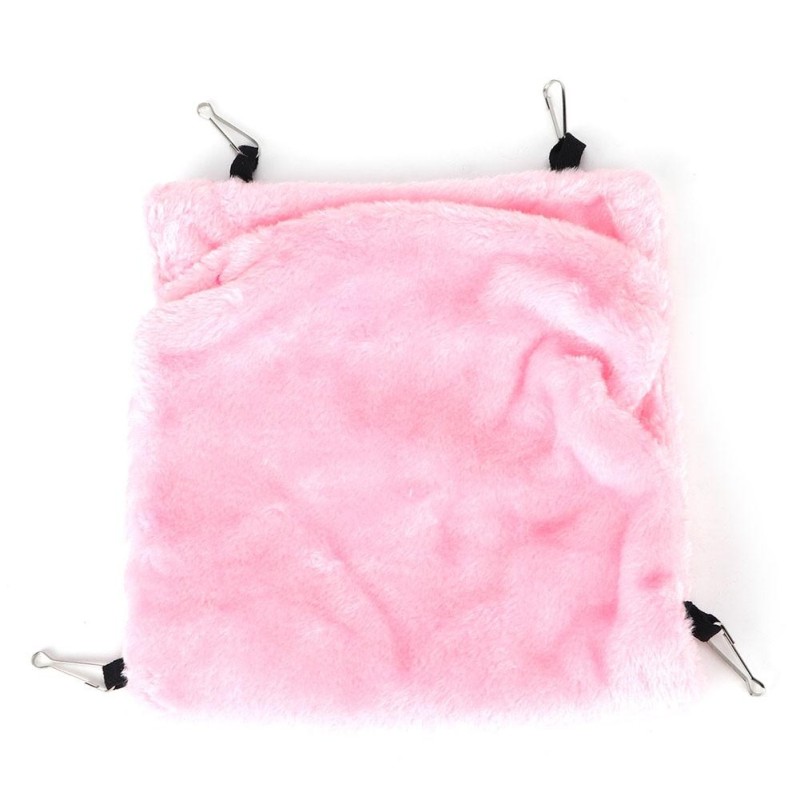 Rosa Hamster Eichhörnchen Hängematte Winter Warm Haustier Nest Schlafen Bett Höhle Käfigrosa S Small Size rosa