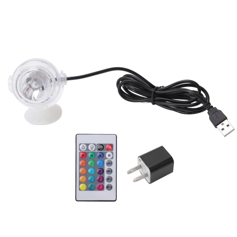 LED Aquarium Licht Farbwechsel Runde wasserdichte Tauchfisch Tank Lampe 1W