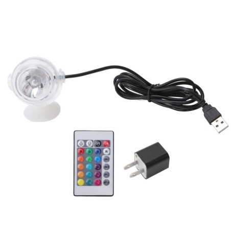 LED Aquarium Licht Farbwechsel Runde wasserdichte Tauchfisch Tank Lampe 1W