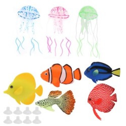 Künstliche leuchtende Fische, gefälschte leuchtende Fische, Aquarium-Dekoration, Simulationsdekoration für Aquarien