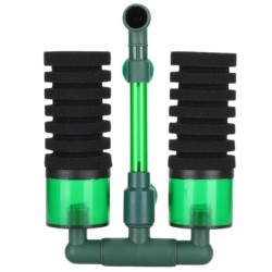 Aquarium BioChemical Double Sponge Cleaner Filter Fish Tank Submersible Foam Filter(QS100A S mit