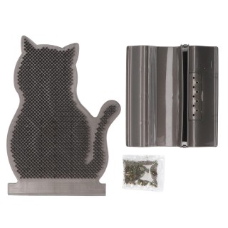 Katzenhaar-Pflegebürste PE Juckreizlinderung Selbstmassagegerät Gesichtskratzer Katze Selbstkratzer braun