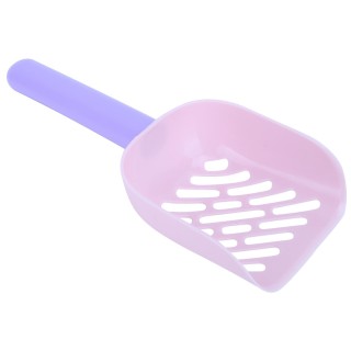 Katzenstreuschaufel, Katzensandstreuschaufel, Haustier-Reinigungswerkzeug, Toilettenkot-Reinigungszubehör, Lila grau