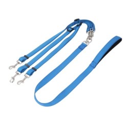 3 weg Hund Leine Mehrzweck Verdickt Nylon Abnehmbare Einstellbare Nylon Hund Koppler Leine mit blau