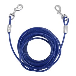 Hundeleine zum Anbinden, aus Stahldraht, Doppelkopf, bissfest, für Outdoor-Camping, für kleine und mittelgroße Hunde 6mmx3 Me