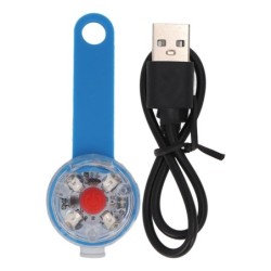 LED-Hundelicht-Anhänger, USB wiederaufladbar, IPX7 wasserdicht, 3 Lichtmodi, Hundehalsbandlicht für Haustiertasche orange