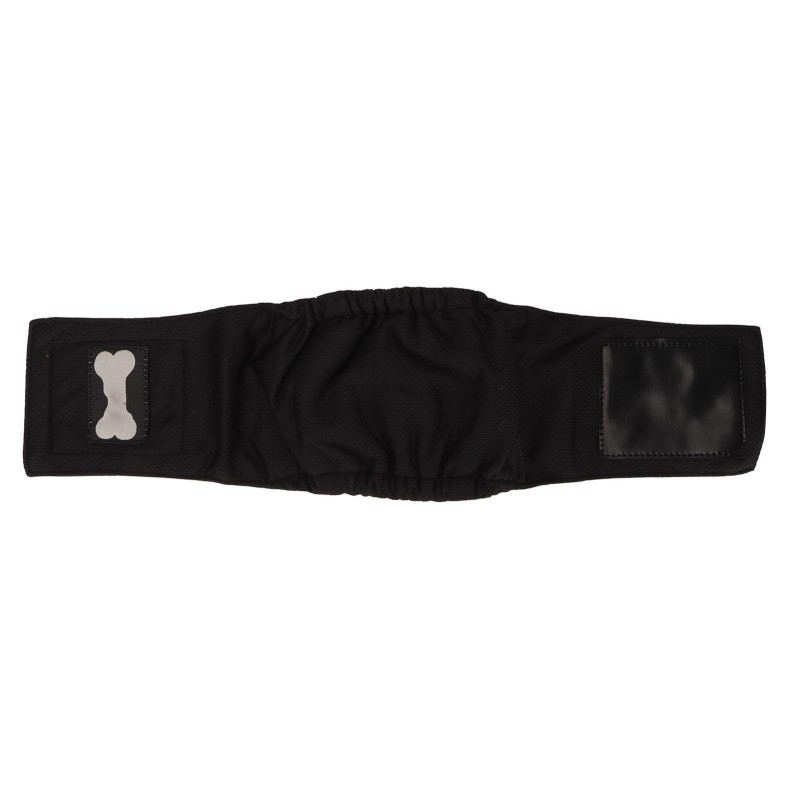 Bauchband für Rüden, auslaufsicher, starke Wasseraufnahme, atmungsaktiv, bequem, Bauchband für Rüden XS schwarz