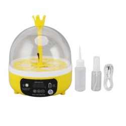 Mini-Brutkasten für Zuhause, automatische Temperatur- und Feuchtigkeitskontrolle, 4 Eier, Candler, Geflügelbrüten
