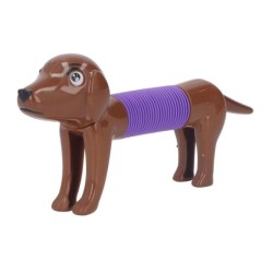 Popping Tube Fidget Toy Hunde-Design Bunte flexible Stretch-Röhre für Kinder Braun braun