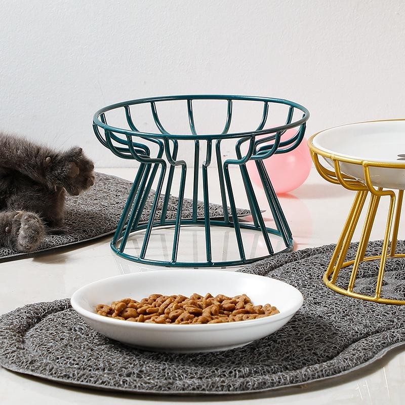 Haustier Keramik Schüssel Nordic Katze Schüssel Hohe Keramik Katzenfutter Schüssel Snack Dosen Platte Anti-zervikale