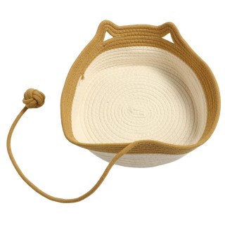 Handgewebtes Katzenbett aus Baumwollseil, multifunktional, exquisites und bequemes Katzenhausbett für Heimtierbedarf