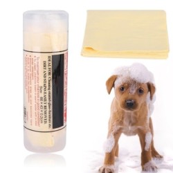 Haustiertuch, weich, bequem, schnelle Wasseraufnahme, Bade-/Duschtuch für Katzen und Hunde, gelb gelb