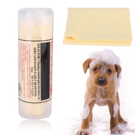 Haustiertuch, weich, bequem, schnelle Wasseraufnahme, Bade-/Duschtuch für Katzen und Hunde, gelb gelb